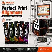 Machine d'emballage automatique de liquides en stick pour gels énergétiques, protéines, électrolytes, haute viscosité, précision de remplissage de 1 %, scellage anti-colmatage