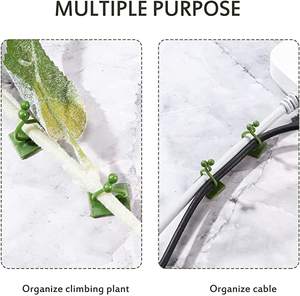 100 قطعة مصنع تسلق الجدار تركيبات مقاطع ، مصنع تسلق الجدار المثبت مع الذاتي خطاف لاصقة ، للديكور المنزل - Product Image 5