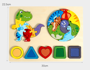 Puzzle dimensionnel pour l'éducation de la petite enfance et le développement cognitif. - Product Image 2