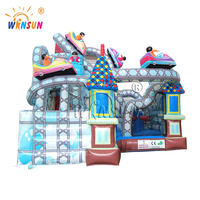 WINSUN Montagnes russes gonflables commerciales d'extérieur pour enfants, château sauteur, trampoline certifié CE, couleur et logo personnalisables, installation facile