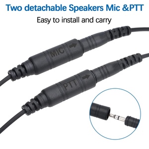 <span class=keywords><strong>Casque</strong></span> de <span class=keywords><strong>moto</strong></span> avec haut-parleurs doubles à 2 broches, design ouvert, étanche, micro PTT, interphone radio bidirectionnel <span class=keywords><strong>pour</strong></span> Baofeng UV-5R - Product Image 6