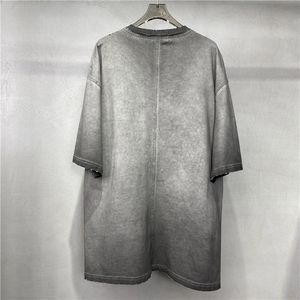 เสื้อยืดคอกลมทรงโอเวอร์ไซส์ รุ่น AR020 คุณภาพสูง ผลิตตามสั่ง ผ้าคอตตอน 100% หนัก 275 แกรม สไตล์วินเทจ ลุคทำสีซีดแบบย้อมกรด สำหรับผู้ชาย - Product Image 5