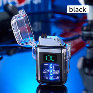 Encendedor <span class=keywords><strong>de</strong></span> Plasma eléctrico recargable sin llama, transparente, moderno, resistente al agua, tipo C, doble arco, con tiempos <span class=keywords><strong>de</strong></span> uso Visual - Product Image 2