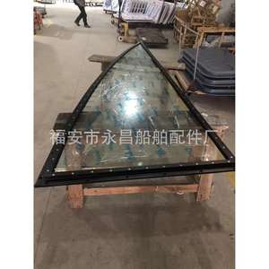 Fenêtre fixe en aluminium robuste de grande taille avec design cintré, traitement du verre latéral, production pour la quincaillerie marine - Product Image 4