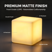 Lampu Kubus LED Isi Ulang 10cm Dapat Dipasang di Rak Logam 4 Mode Dekorasi Furnitur LED Remote IR