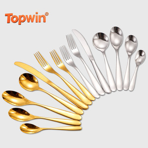 Wholesale Knife Fork Spoon Hotel Flatware Wedding Stainless Steel Gold Flatware <b>Set</b> - Product Image 1
