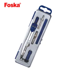 Foska High Quality Simple Style Convenient Compass Divider Math Set Geometric Style Metal Drawing Compass For School Students