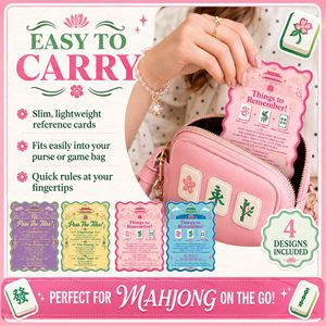 Cartas mezcladoras <span class=keywords><strong>de</strong></span> Mahjong para fichas, 4 piezas, con recordatorio <span class=keywords><strong>de</strong></span> las reglas del Mahjong - Product Image 6