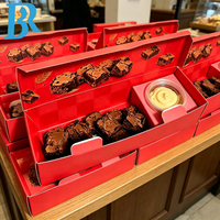 Boîtes personnalisées pour mini brownies, emballages pour brownies, boîtes pour biscuits au chocolat au lait, séparateurs pour boîtes à biscuits, boîtes à biscuits à emporter, biscuits