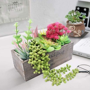 Lukcywind Vintage casale rettangolare in legno <span class=keywords><strong>succulente</strong></span> vasi in legno fioriera per centrotavola, panca fiocchi, piante grasse <span class=keywords><strong>giardino</strong></span> - Product Image 5