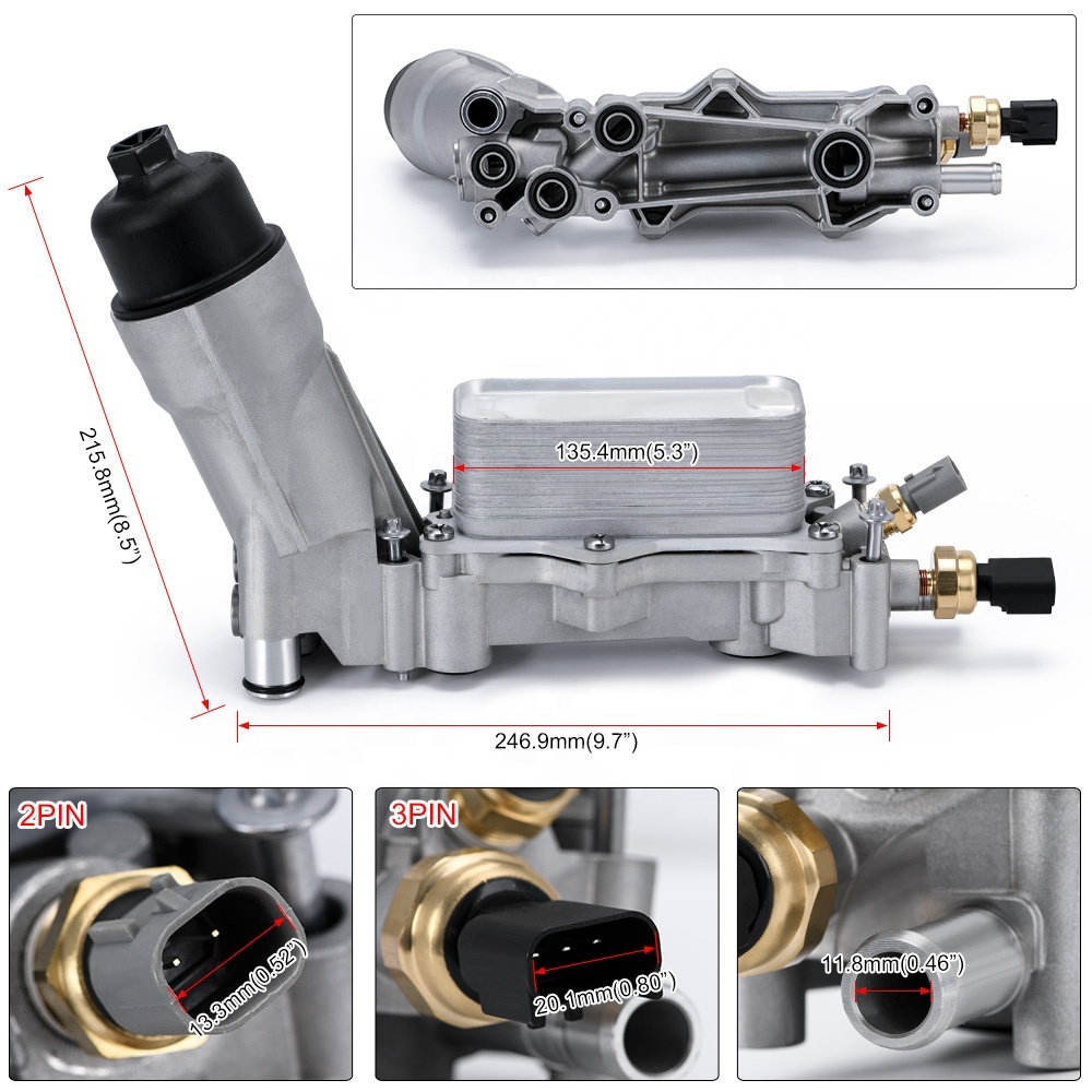 ダッジ・クライスラー・ジープ・ラム 3.6L V6用オイルクーラーアダプター