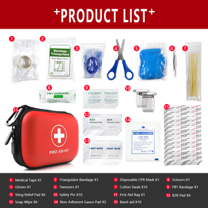 Suministros Médicos para Exteriores Botiquín de Primeros Auxilios para Niños y el Hogar <span class=keywords><strong>Kit</strong></span> de Supervivencia Impermeable de EVA para Senderismo con Bolsas y Estuches - Product Image 4