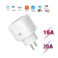 16A Wifi Tuya Smart Socket EU Power Monitor Minuterie Plug Smart Life App Télécommande Vocale Avec Alexa Google