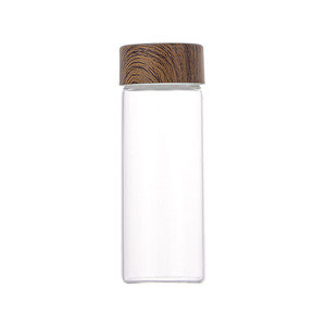 <b>Glass</b> Tea Storage Bottles Cylinder Screw Cap Sealed Portable Display For Herbal Tea Sample <b>Container</b> 4421 - Product Image 5