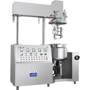 Kozmetik krem macun losyonu için hidrolik kaldırma 30l vakum homojenizasyon emülsifiye karıştırma makinesi