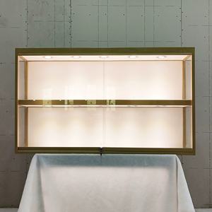Vitrine Murale de Luxe en Acier Inoxydable et Verre Trempé, Éclairage LED <span class=keywords><strong>pour</strong></span> Bijoux, Meuble de Magasin <span class=keywords><strong>pour</strong></span> Vente au Détail, Salle d'Exposition et Centre Commercial - Product Image 5