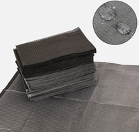 Bavoirs de tatouage jetables bavoir dentaire imperméable noir feuilles de tatouage tapis de couverture de Table 125 pièces accessoire de tatouage