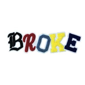 Logo de mode grande lettre coudre sur vêtement broderie à capuche patchs en chenille personnalisés - Product Image 6