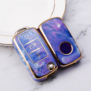 Keyyou-coque de clé de voiture en TPU à rabat, étui de protection pour VW Polo Golf Passat Tiguan coccinelle, Caddy T5 <span class=keywords><strong>Up</strong></span> Eos Skoda Octavia Seat Leon Altea - Product Image 5