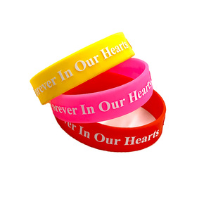 สายรัดข้อมือ<span class=keywords><strong>ยาง</strong></span>ซิลิโคนหลากสีสัน พิมพ์ลายนูนตามสั่ง - Product Image 1