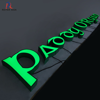 Letrero Luminoso LED 3D con Logotipo Personalizado, Letras de Canal con Iluminación Frontal, Resistente al Agua IP65, para Exteriores, para Tiendas y Edificios