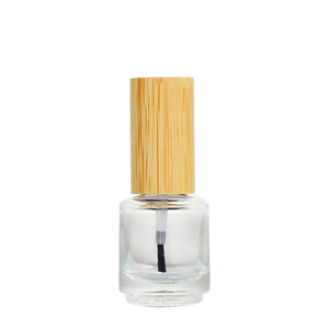 China Wooden Custom Logo Square Shape Screw Lids Eco Friendly Empty Glass Uv Nail Polish Gel <b>Bottles</b> Bamboo Cap With <b>Brush</b> - Product Image 1