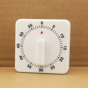 Temporizador mecánico de cocina de 6 cm, 60 minutos, cuadrado, con péndulo, sin necesidad de pilas, para gestión del tiempo de estudio, cocina, comedor, reloj recordatorio - Product Image 1