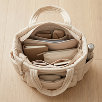 Sacs fourre-tout matelassés personnalisés avec broderie chaîne, en nylon, multi-compartiments, pour femmes, vente en gros, logo personnalisé