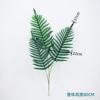 Daun Monstera Cycad Eucalyptus Buatan Real-Touch, Plastik, Hijau Palsu, Modern, Mewah, Tahan Lama, untuk Dekorasi Pernikahan