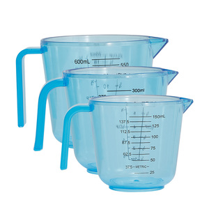 Ensemble de tasses à <span class=keywords><strong>mesurer</strong></span> en plastique graduées doubles numériques de 150 ml/300 ml/600 ml avec poignée - Product Image 6
