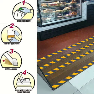 Cinta Antideslizante de 80 Granos, Adhesivo Antideslizante, Tira Antideslizante para Escaleras Interiores que Proporciona una Fuerte Tracción en Superficies de Madera Laminada - Product Image 5