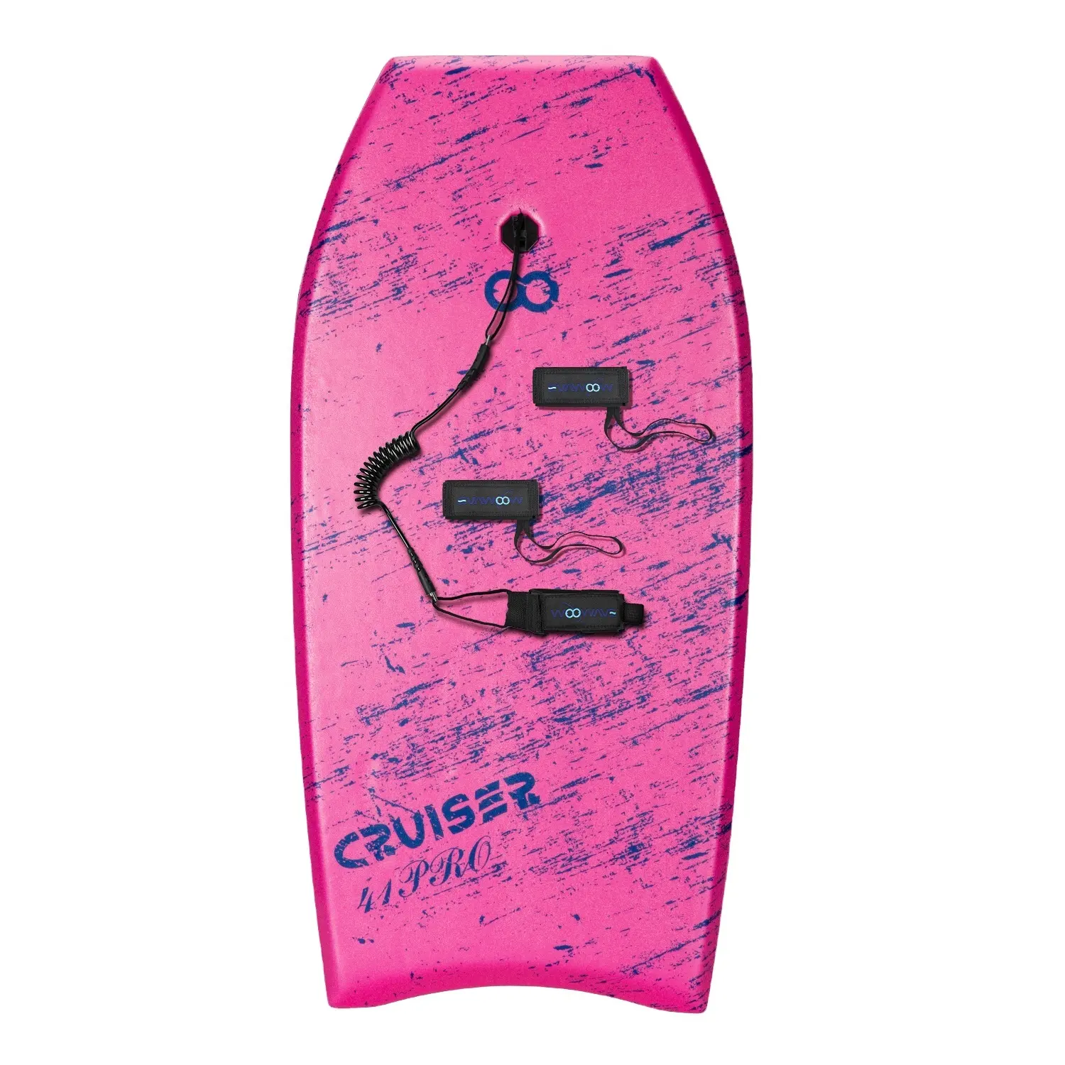 Woowave Hot Sale 41 Inch Kids Swim Surfboard Pink Body Board Bodyboard for Adults with Leash