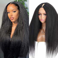 Perruque body wave brésilienne naturelle, cheveux humains vierges, crépus lisses, fabriqué à la Machine, prix en gros, pour femmes noires