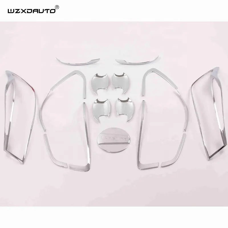 WZXD Außen zubehör Auto Full Set Lampen abdeckung Griff Schüssel Verkleidung Chrom Kit ABS Kunststoff Für Sorento 2015 2016