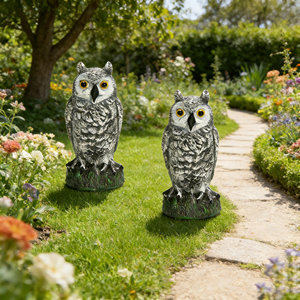 Figurines miniatures en gros, décoration de jardin, animaux, sculpture d'oiseau en PE personnalisée, petite sculpture d'extérieur, statue de hibou, leurre de chasse - Product Image 4