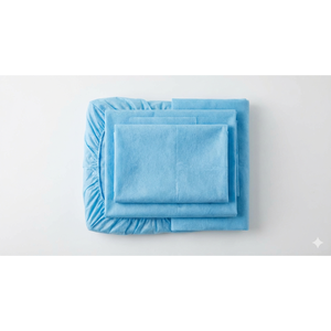 Ensemble de draps-housses jetables non tissés pour hôpital et voyage, style minimaliste uni, fabriqué aux États-Unis, marque OEM - Product Image 1