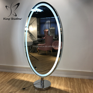 Salon Thiết Bị Tóc Thiết Kế Độc Đáo Salon Gương Trạm Mỹ Phẩm Vanity Bảng Salon Trang Điểm Gương Với LED - Product Image 5