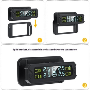 Carsun High Digital <b>TPMS</b> External Solar Tire Monitoring Sensor Windshield Mounted Plastic Gauges TY22 High <b>TPMS</b> Sensor - Product Image 4