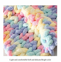 Hot Selling Soft Arm Knitting Yarn High Tenacity Wholesale 100% Polyester Chunky Chenille Yarn for Crochet Weaving Blankets