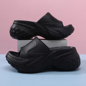 Women's Platform Flip Flops EVA Open <b>Toe</b> Breathable Summer Slippers Chunky Shoes White - Product Image 3