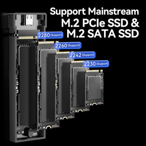 EAGET Type-C M.<span class=keywords><strong>2</strong></span> NVME SSD корпус из алюминиевого сплава USB3.1 10 Гбит/с корпус твердотельного привода совместимый M.<span class=keywords><strong>2</strong></span> NVMe M.<span class=keywords><strong>2</strong></span> SATA - Product Image 3