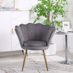 <span class=keywords><strong>Fauteuil</strong></span> de salon style nordique moderne avec pieds dorés, chaise de salle à manger rose <span class=keywords><strong>vintage</strong></span> - Product Image 6