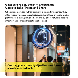 Treo tường 3D Hologram dẫn đăng ký hệ thống hiển thị thương mại quảng cáo trực quan hộp đèn để sử dụng ngoài trời trong các cửa hàng chương trình khuyến mãi - Product Image 4