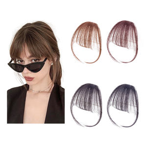 Vente en gros 613 brun épais plein air synthétique <span class=keywords><strong>fausse</strong></span> <span class=keywords><strong>frange</strong></span> postiches naturel coupe émoussée incurvée <span class=keywords><strong>Clip</strong></span> en <span class=keywords><strong>frange</strong></span> Bang pour les femmes - Product Image 5