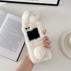 Funda blanda de conejo esponjoso de piel bonita coreana para Samsung Galaxy <span class=keywords><strong>ZFlip</strong></span> <span class=keywords><strong>4</strong></span> 3 5 <span class=keywords><strong>Zflip</strong></span> Flip4 Flip3 <span class=keywords><strong>5g</strong></span> accesorios de funda de felpa para mujer y Niña - Product Image 3