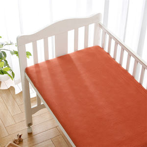 100% Cotton Muslin Crib Sheet,Baby <strong>Cot</strong> Sheet Baby <strong>Bedding</strong> Fitted Sheet - Product Image 4