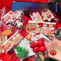 Jouets Squishy de Noël Transfrontaliers, Accessoires de Noël Thème Fruit de la Paix, Ornements Décoratifs, Jouets Anti-Stress en TPR, Vente en Gros