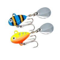 Offre Spéciale métal Mini Vibration pêche lure12g 5cm VIB dur appât avec cuillère immergé rotatif paillettes bionique appât leurre de pêche