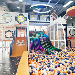 Parc de jeux intérieur pour enfants avec canon à balles, équipement de jeu souple commercial, fosse à balles avec manège et toboggans pour parc à thème familial - Product Image 4