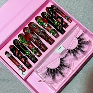 Ensemble réutilisable de <span class=keywords><strong>faux</strong></span> ongles et de <span class=keywords><strong>faux</strong></span> cils à presser Kit de <span class=keywords><strong>faux</strong></span> cils vaporeux pour le maquillage et le nail art - Product Image 5